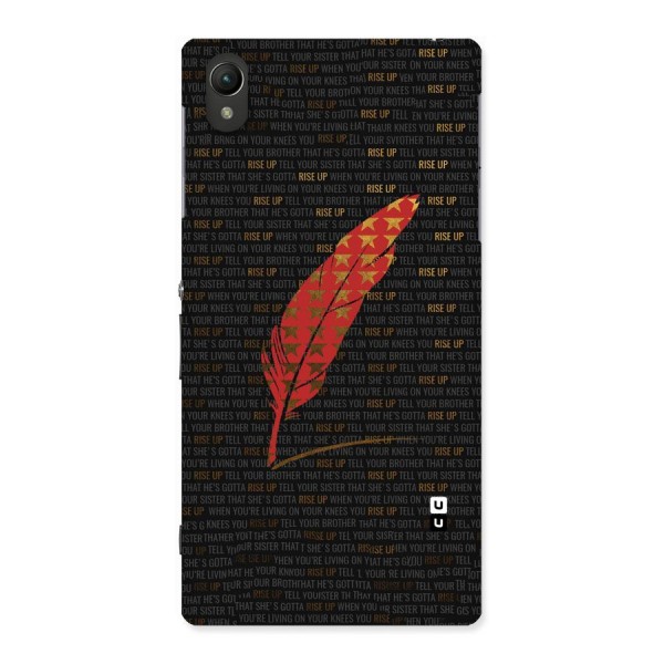 Rise Up Feather Back Case for Sony Xperia Z1