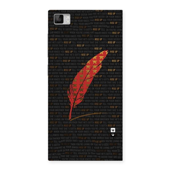 Rise Up Feather Back Case for Xiaomi Mi3