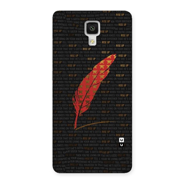 Rise Up Feather Back Case for Xiaomi Mi 4