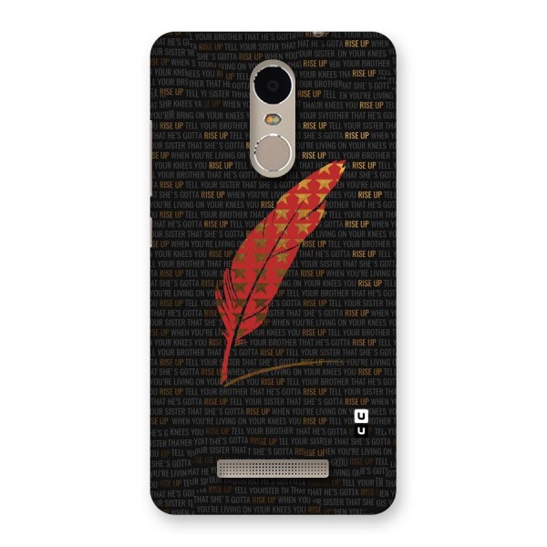 Rise Up Feather Back Case for Xiaomi Redmi Note 3