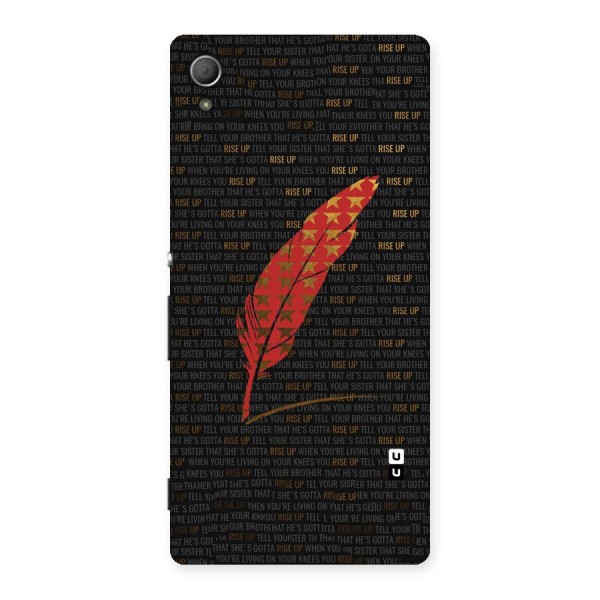 Rise Up Feather Back Case for Xperia Z3 Plus