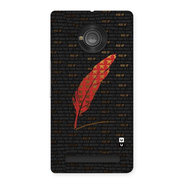 Rise Up Feather Back Case for Yu Yunique