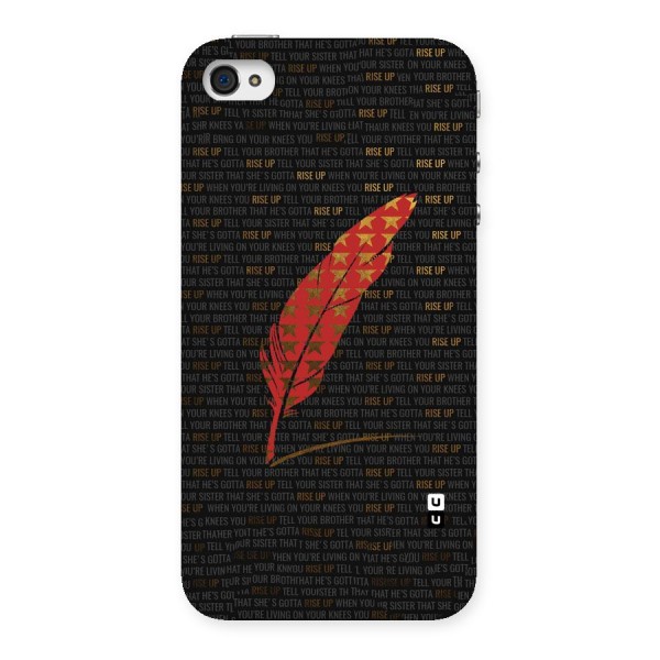 Rise Up Feather Back Case for iPhone 4 4s