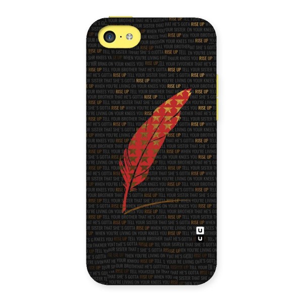Rise Up Feather Back Case for iPhone 5C