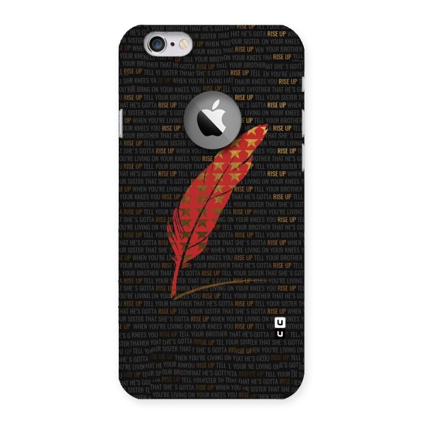 Rise Up Feather Back Case for iPhone 6 Logo Cut