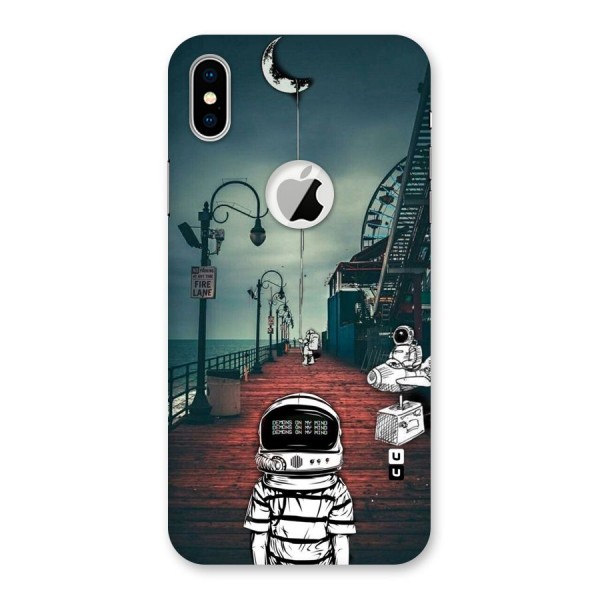 Robotic Design Back Case for iPhone X Logo Cut