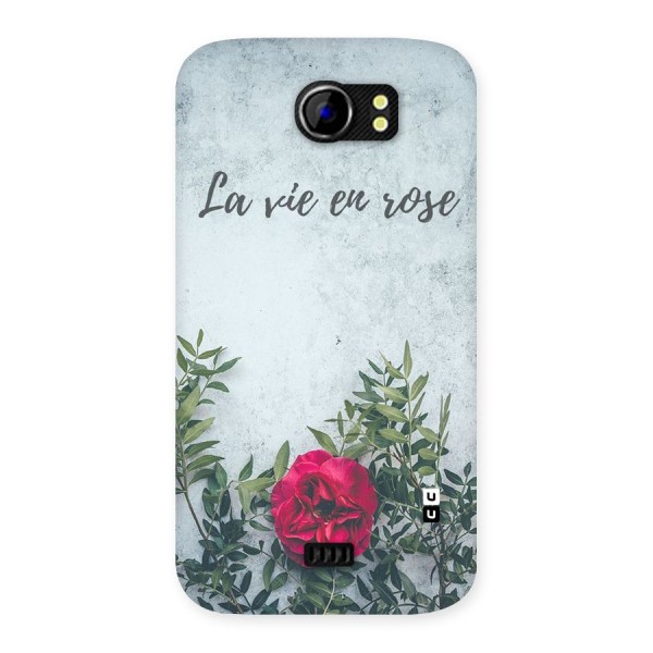 Rose Life Back Case for Micromax Canvas 2 A110