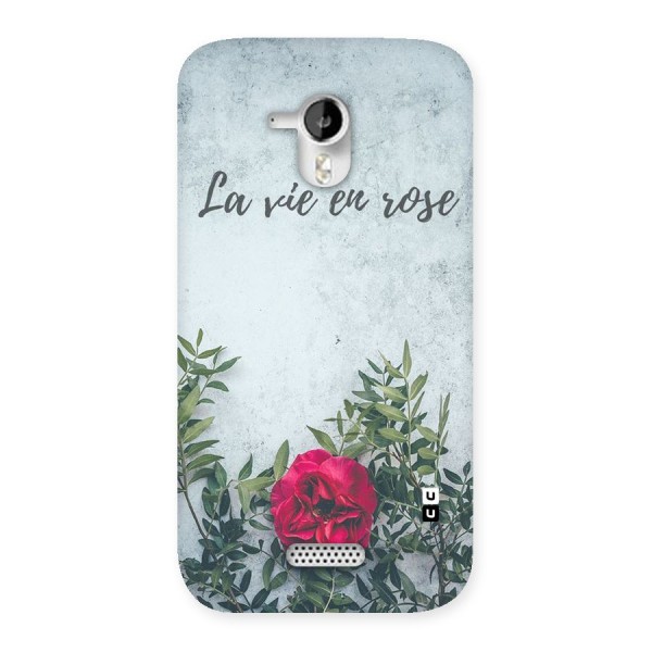 Rose Life Back Case for Micromax Canvas HD A116