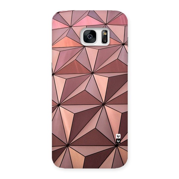 Rosegold Abstract Shapes Back Case for Galaxy S7 Edge