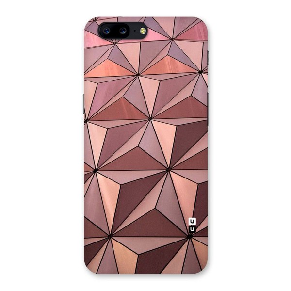 Rosegold Abstract Shapes Back Case for OnePlus 5