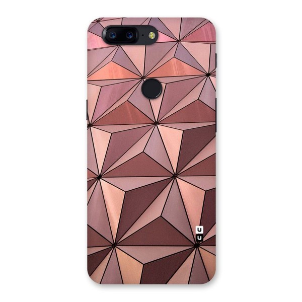 Rosegold Abstract Shapes Back Case for OnePlus 5T