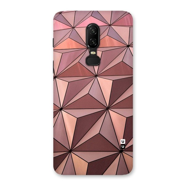 Rosegold Abstract Shapes Back Case for OnePlus 6
