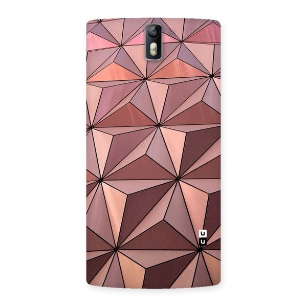 Rosegold Abstract Shapes Back Case for One Plus One