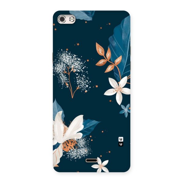Royal Floral Back Case for Micromax Canvas Silver 5