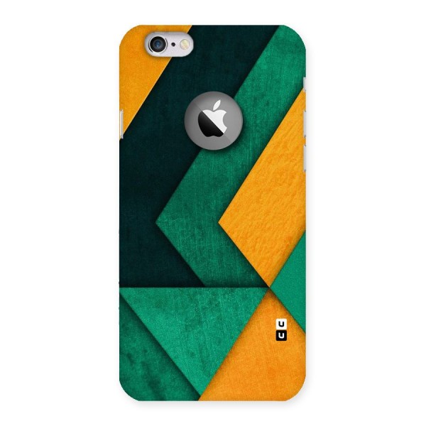 Rugged Abstract Stripes Back Case for iPhone 6 Logo Cut