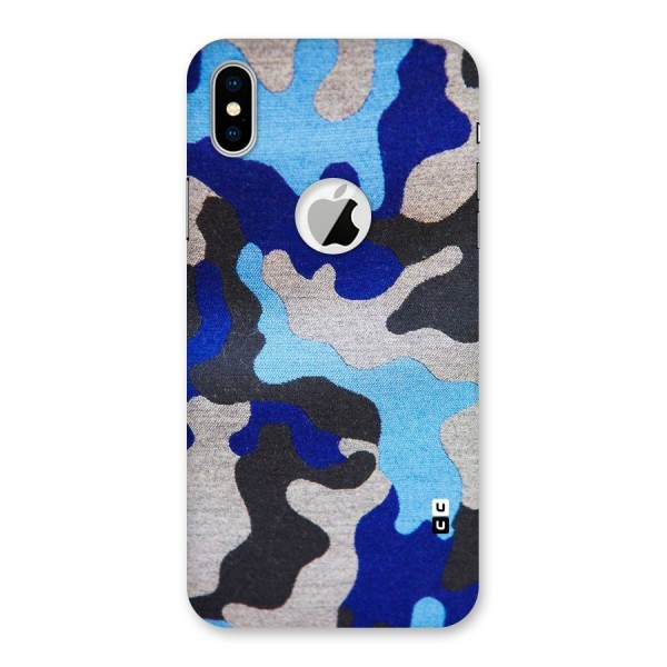 Rugged Camouflage Back Case for iPhone XS Logo Cut