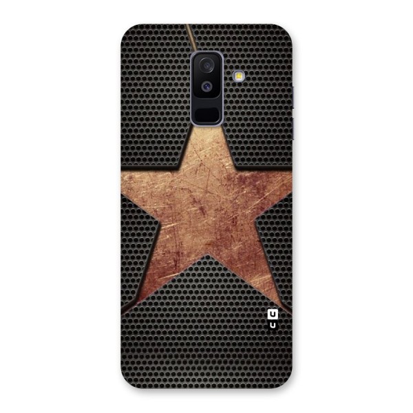 Rugged Gold Star Back Case for Galaxy A6 Plus