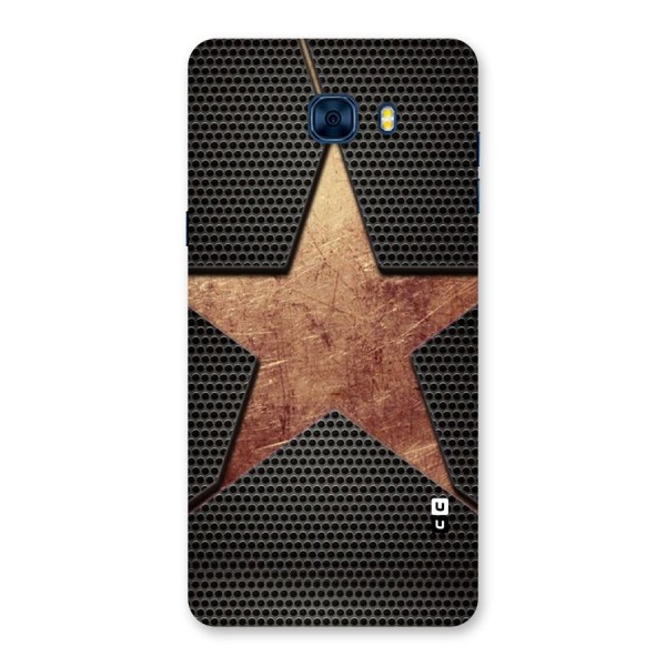Rugged Gold Star Back Case for Galaxy C7 Pro