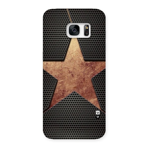 Rugged Gold Star Back Case for Galaxy S7 Edge