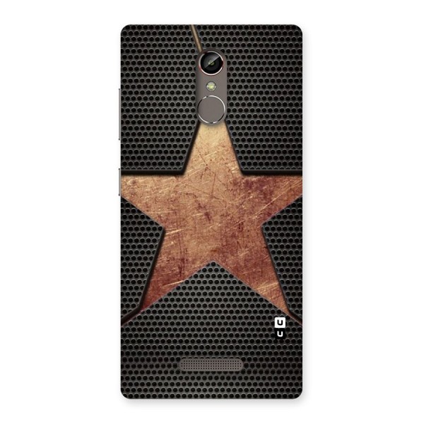 Rugged Gold Star Back Case for Gionee S6s