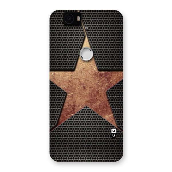 Rugged Gold Star Back Case for Google Nexus-6P