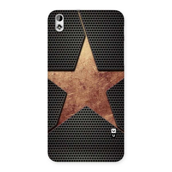 Rugged Gold Star Back Case for HTC Desire 816g