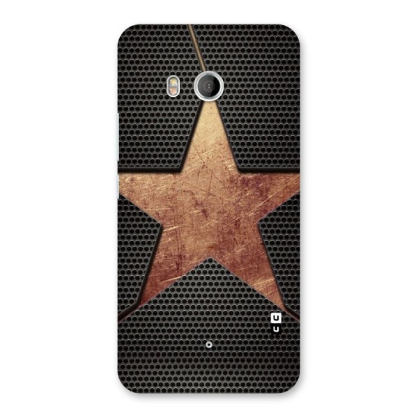Rugged Gold Star Back Case for HTC U11