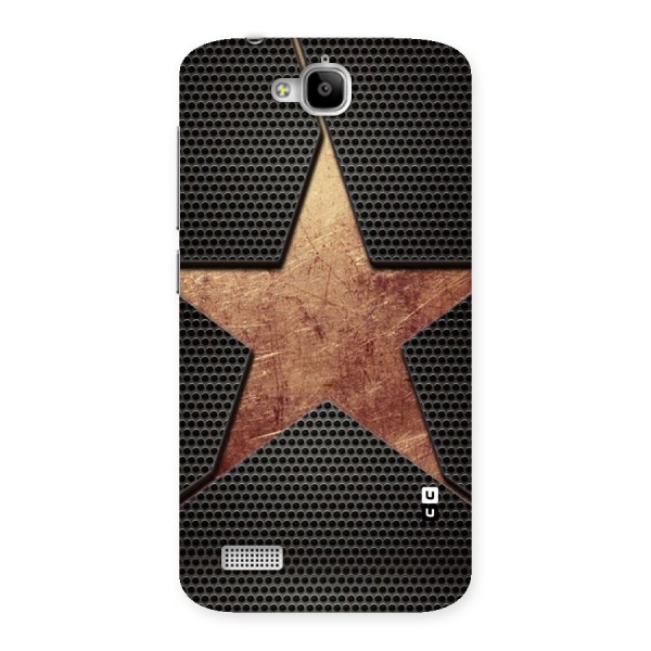 Rugged Gold Star Back Case for Honor Holly