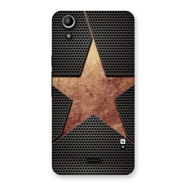 Rugged Gold Star Back Case for Micromax Canvas Selfie Lens Q345