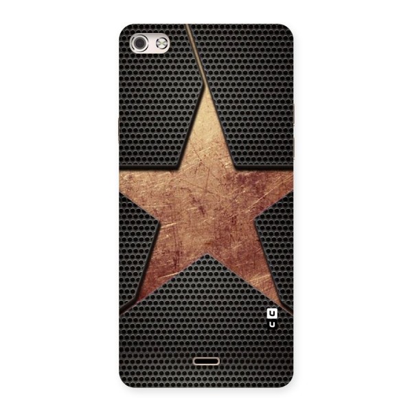 Rugged Gold Star Back Case for Micromax Canvas Silver 5