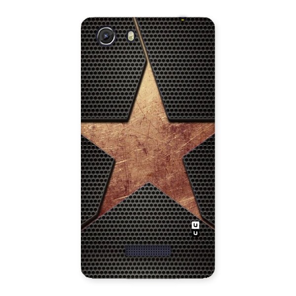 Rugged Gold Star Back Case for Micromax Unite 3