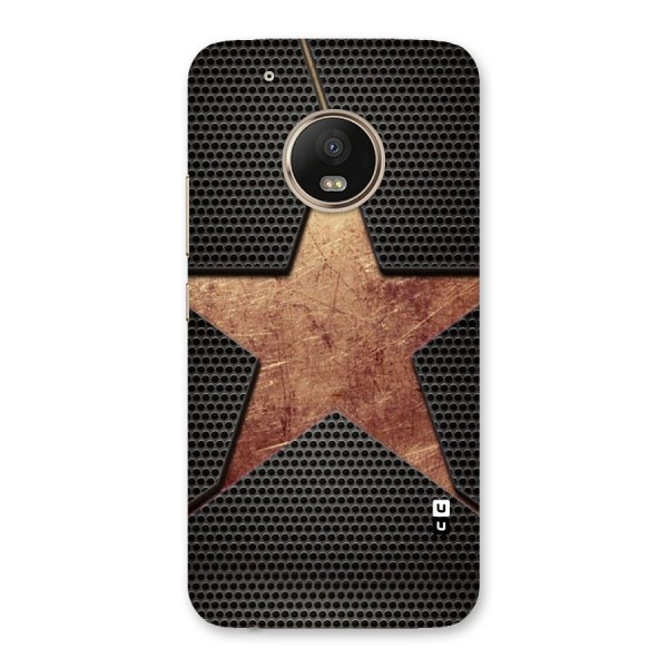 Rugged Gold Star Back Case for Moto G5 Plus