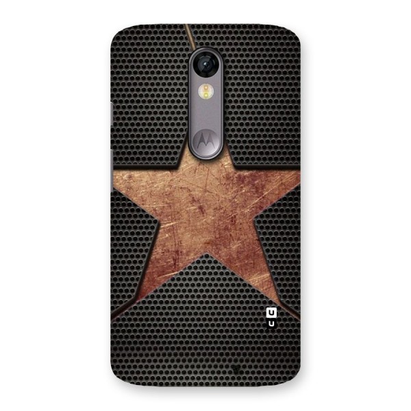 Rugged Gold Star Back Case for Moto X Force
