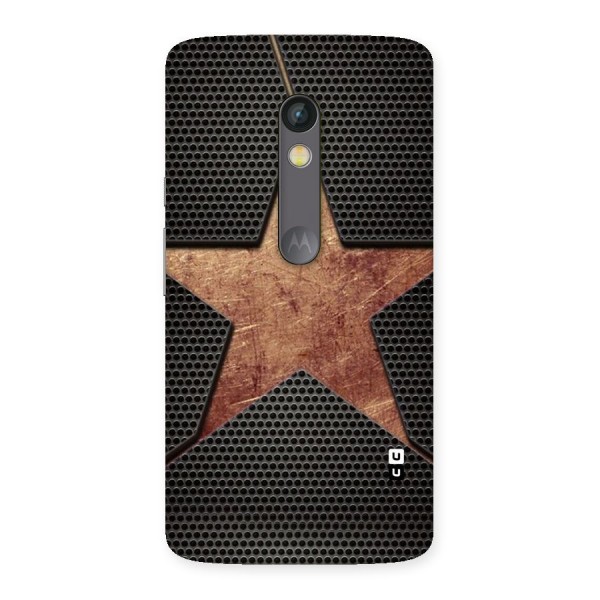 Rugged Gold Star Back Case for Moto X Play