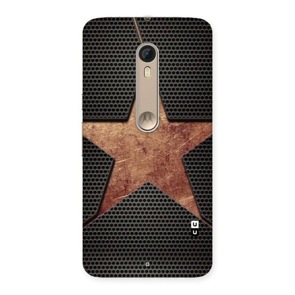 Rugged Gold Star Back Case for Motorola Moto X Style