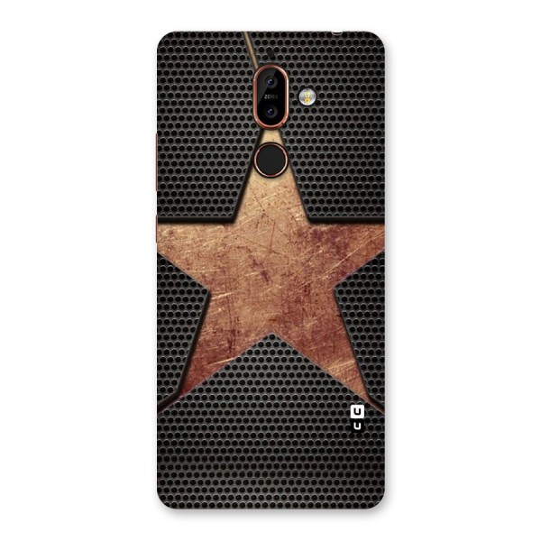 Rugged Gold Star Back Case for Nokia 7 Plus