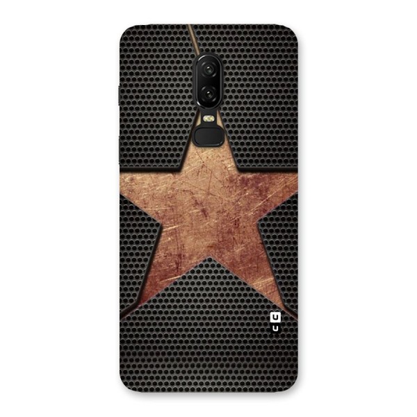 Rugged Gold Star Back Case for OnePlus 6