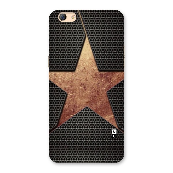 Rugged Gold Star Back Case for Oppo F3 Plus