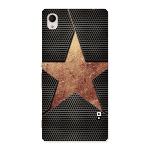 Rugged Gold Star Back Case for Sony Xperia M4