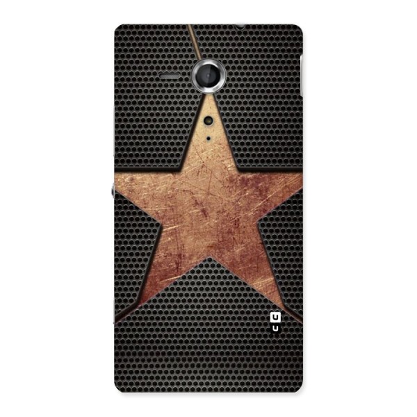 Rugged Gold Star Back Case for Sony Xperia SP