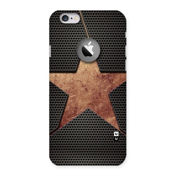 Rugged Gold Star Back Case for iPhone 6 Logo Cut