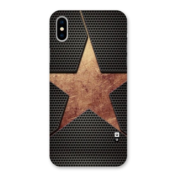 Rugged Gold Star Back Case for iPhone X