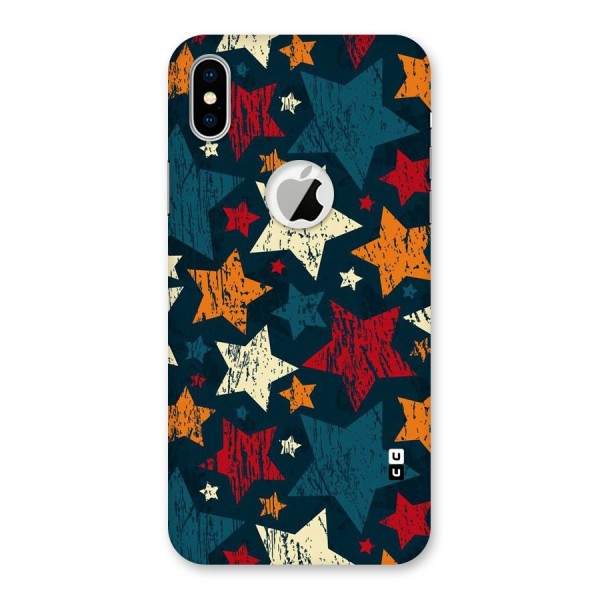 Rugged Star Design Back Case for iPhone X Logo Cut