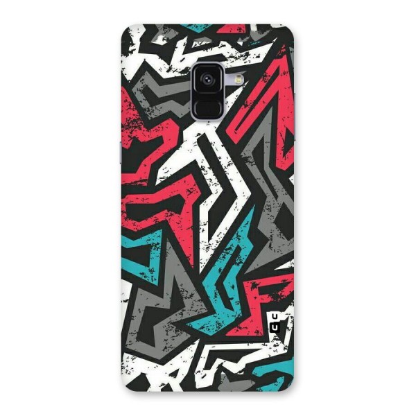 Rugged Strike Abstract Back Case for Galaxy A8 Plus