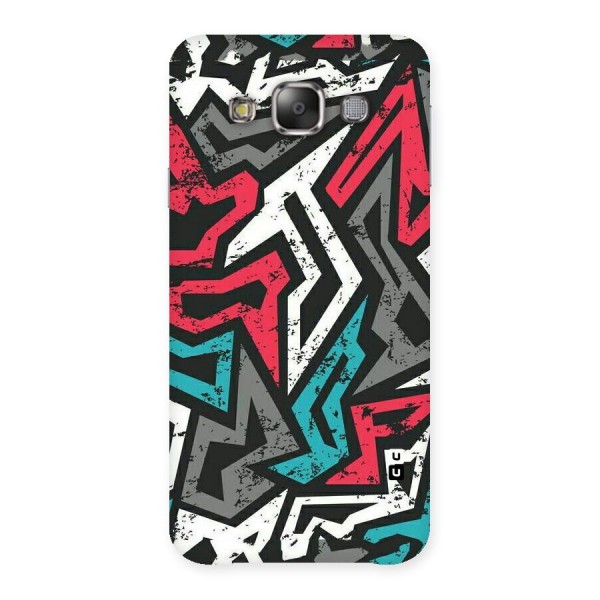 Rugged Strike Abstract Back Case for Galaxy E7