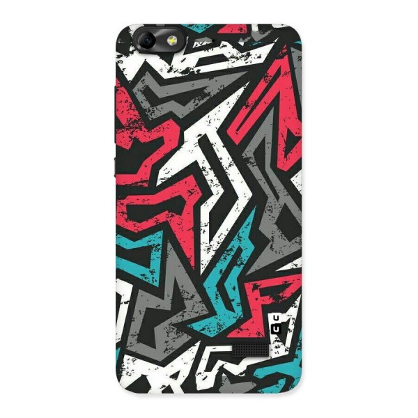Rugged Strike Abstract Back Case for Honor 4C