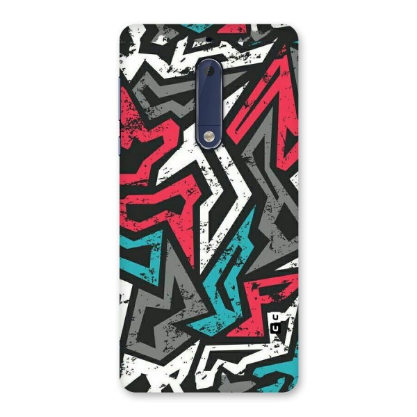 Rugged Strike Abstract Back Case for Nokia 5