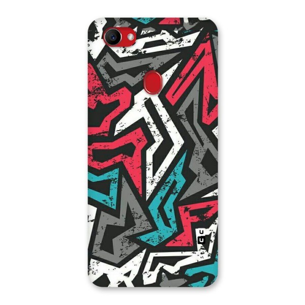 Rugged Strike Abstract Back Case for Oppo F7
