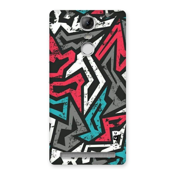Rugged Strike Abstract Back Case for Vibe K5 Note