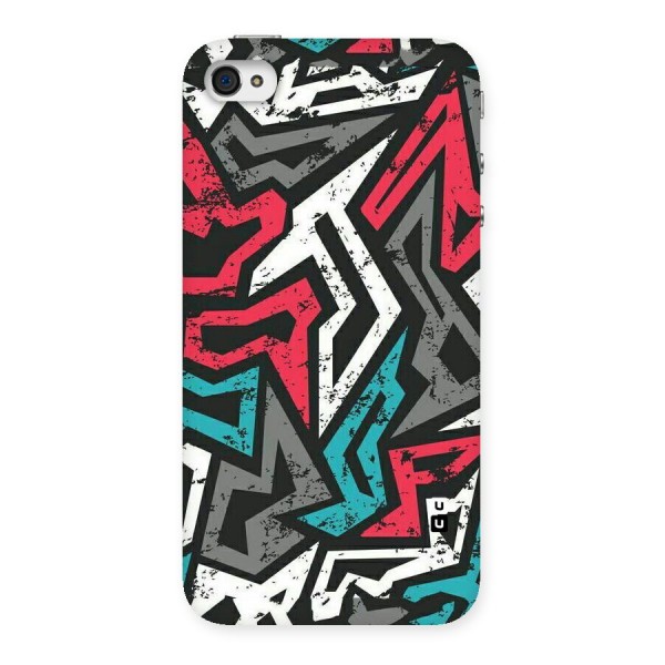 Rugged Strike Abstract Back Case for iPhone 4 4s